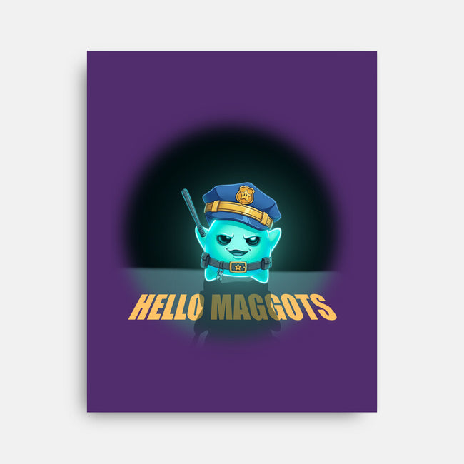 Hello Maggots-None-Stretched-Canvas-Millersshoryotombo
