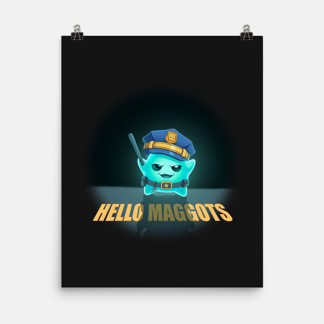 Hello Maggots-None-Matte-Poster-Millersshoryotombo