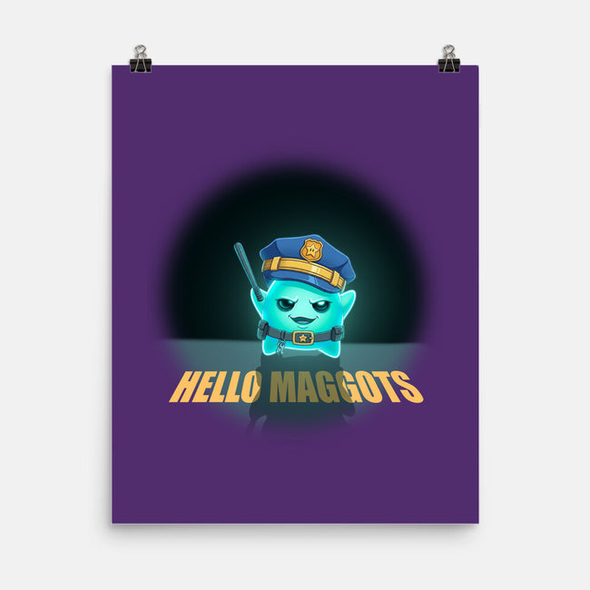 Hello Maggots-None-Matte-Poster-Millersshoryotombo
