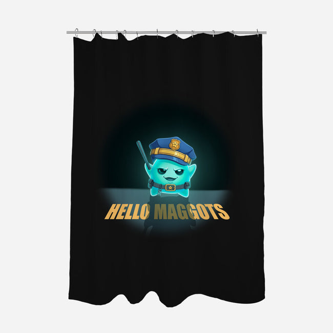 Hello Maggots-None-Polyester-Shower Curtain-Millersshoryotombo