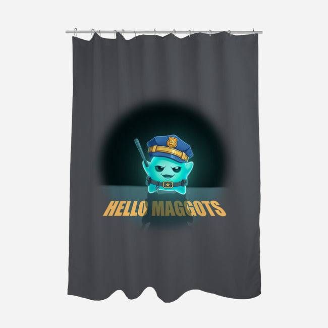 Hello Maggots-None-Polyester-Shower Curtain-Millersshoryotombo