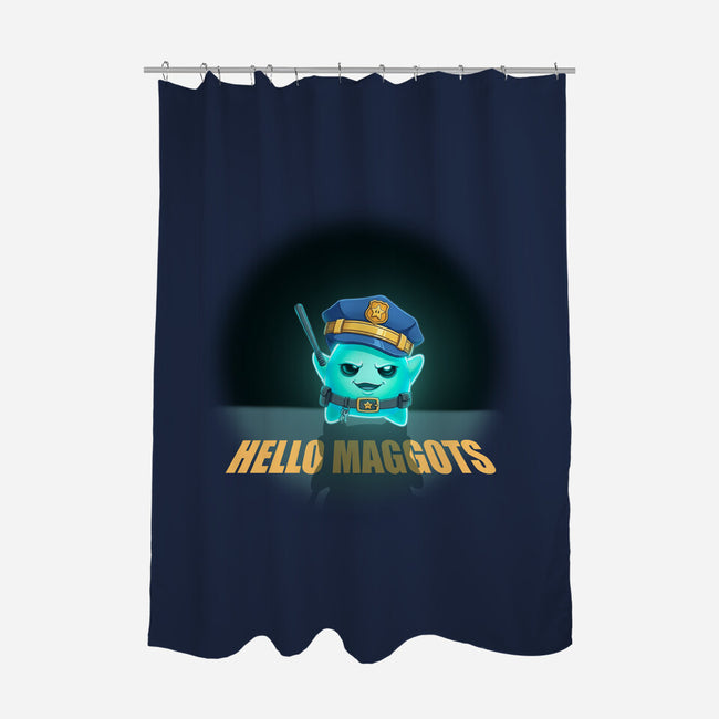 Hello Maggots-None-Polyester-Shower Curtain-Millersshoryotombo