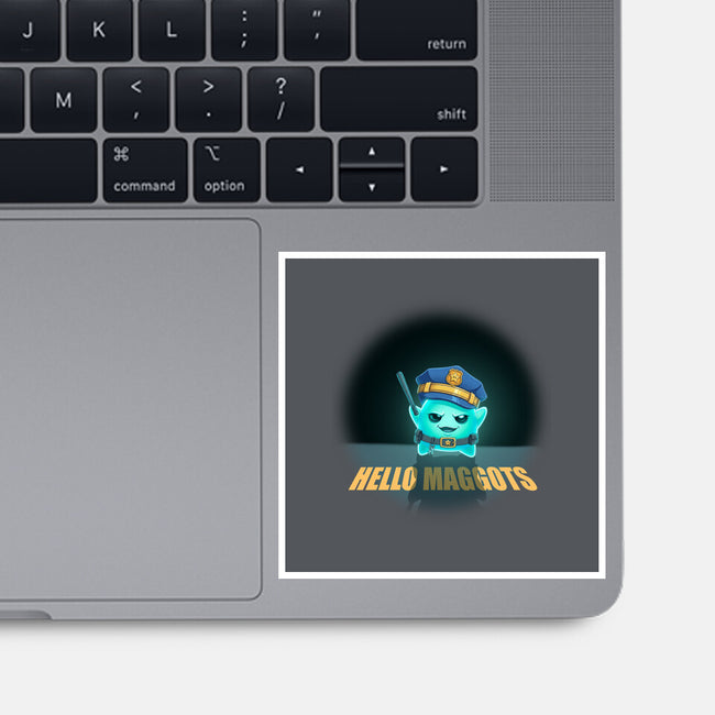 Hello Maggots-None-Glossy-Sticker-Millersshoryotombo