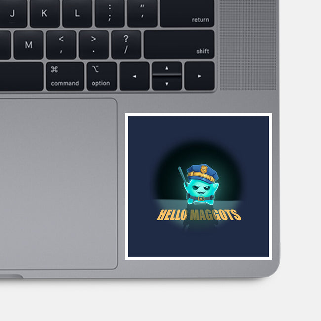 Hello Maggots-None-Glossy-Sticker-Millersshoryotombo