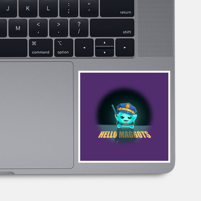 Hello Maggots-None-Glossy-Sticker-Millersshoryotombo