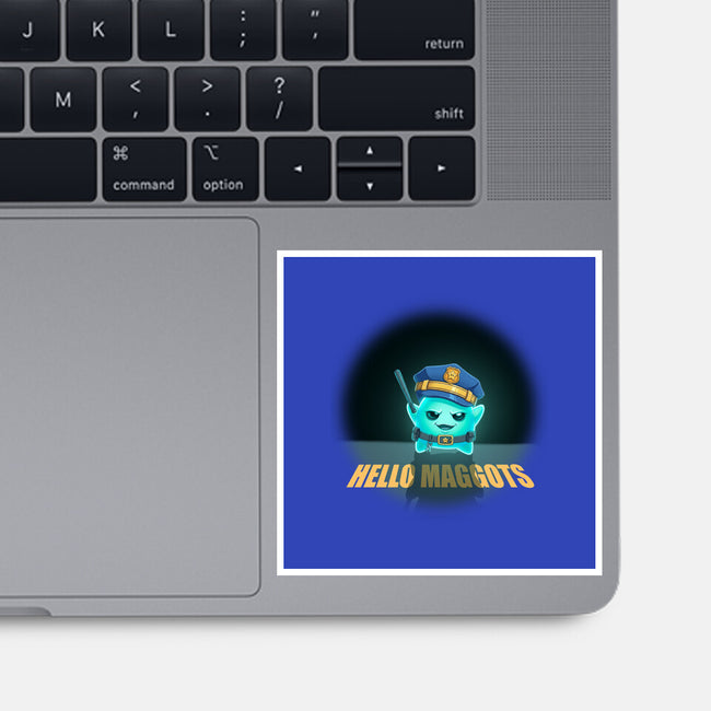 Hello Maggots-None-Glossy-Sticker-Millersshoryotombo