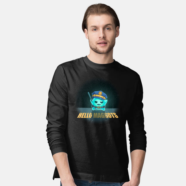 Hello Maggots-Mens-Long Sleeved-Tee-Millersshoryotombo