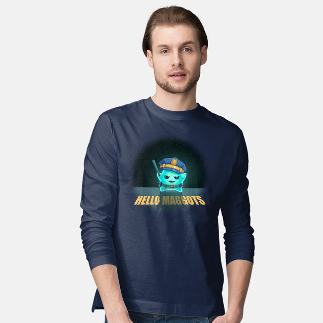 Hello Maggots-Mens-Long Sleeved-Tee-Millersshoryotombo