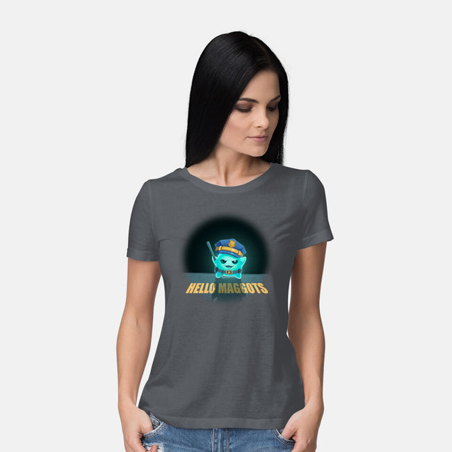 Hello Maggots-Womens-Basic-Tee-Millersshoryotombo