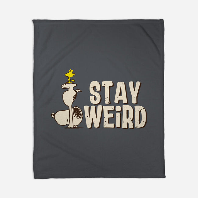 Snoopy Is Weird-None-Fleece-Blanket-turborat14