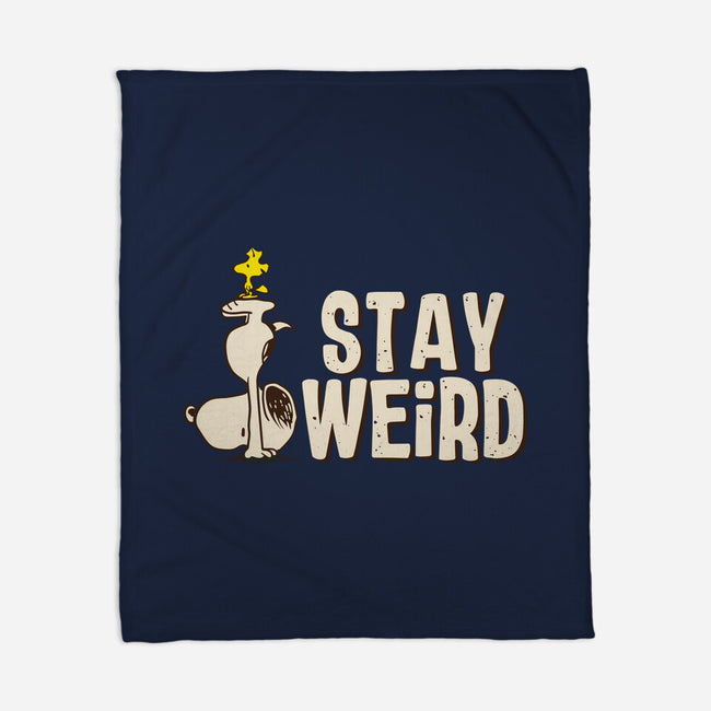 Snoopy Is Weird-None-Fleece-Blanket-turborat14