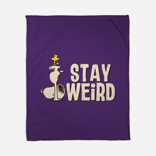 Snoopy Is Weird-None-Fleece-Blanket-turborat14