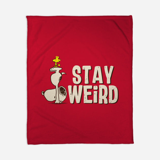 Snoopy Is Weird-None-Fleece-Blanket-turborat14