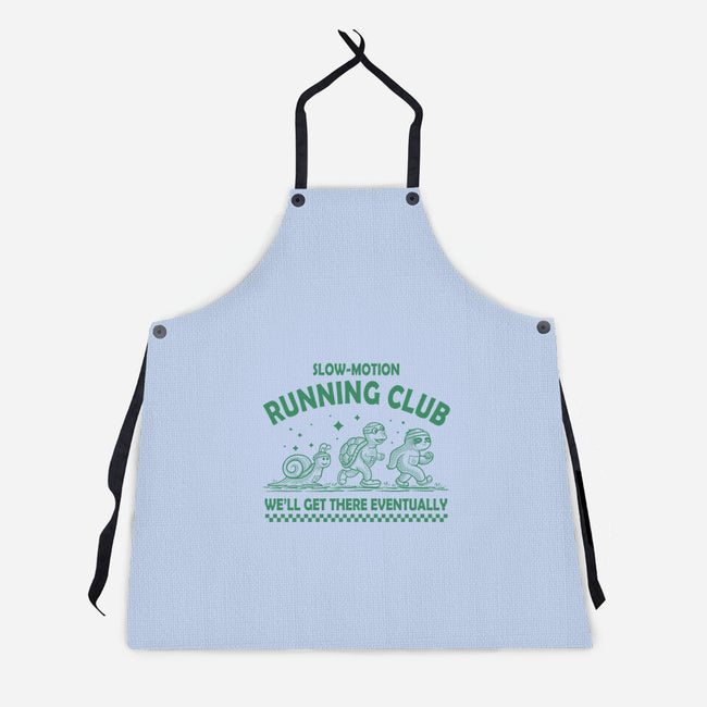 Slow Motion Running Club-Unisex-Kitchen-Apron-erion_designs