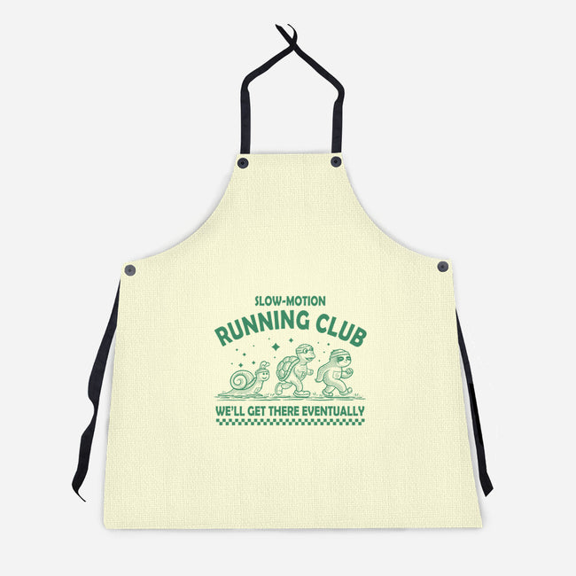 Slow Motion Running Club-Unisex-Kitchen-Apron-erion_designs
