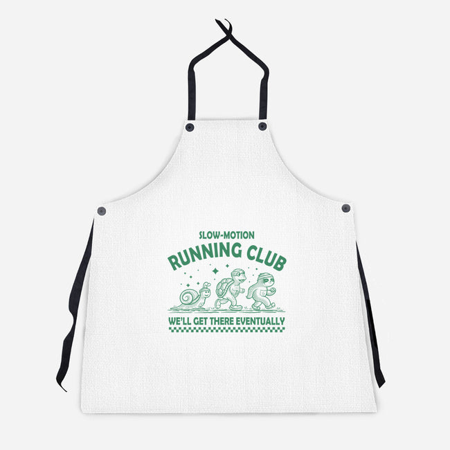 Slow Motion Running Club-Unisex-Kitchen-Apron-erion_designs