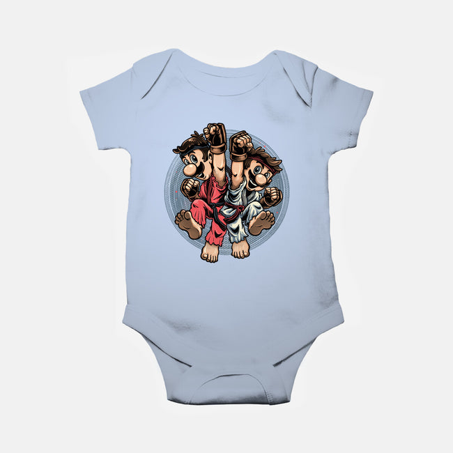 Mushroom Kingdom Martial Arts-Baby-Basic-Onesie-glitchygorilla