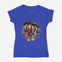 Mushroom Kingdom Martial Arts-Womens-V-Neck-Tee-glitchygorilla