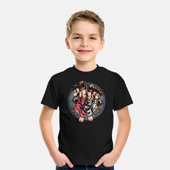 Mushroom Kingdom Martial Arts-Youth-Basic-Tee-glitchygorilla