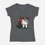Hell's Kitchen Neighborhood-Womens-V-Neck-Tee-joerawks
