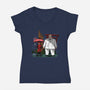 Hell's Kitchen Neighborhood-Womens-V-Neck-Tee-joerawks
