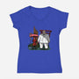Hell's Kitchen Neighborhood-Womens-V-Neck-Tee-joerawks