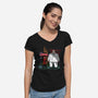 Hell's Kitchen Neighborhood-Womens-V-Neck-Tee-joerawks
