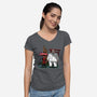 Hell's Kitchen Neighborhood-Womens-V-Neck-Tee-joerawks