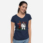 Hell's Kitchen Neighborhood-Womens-V-Neck-Tee-joerawks