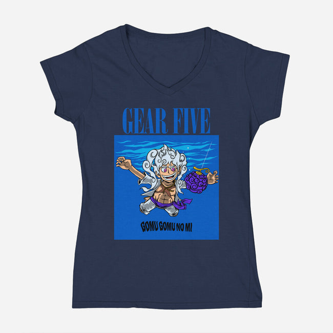 Gomu Gomu No Five-Womens-V-Neck-Tee-joerawks