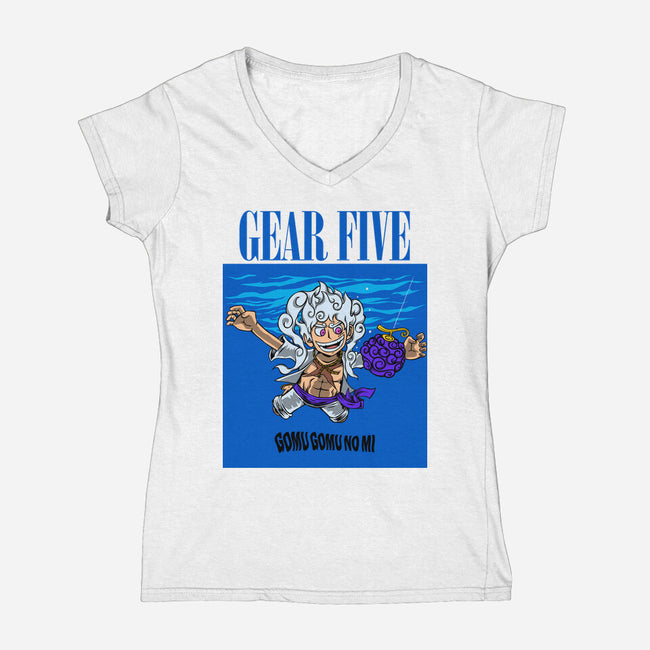Gomu Gomu No Five-Womens-V-Neck-Tee-joerawks