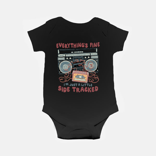 Just A Little Side Tracked-Baby-Basic-Onesie-glitchygorilla