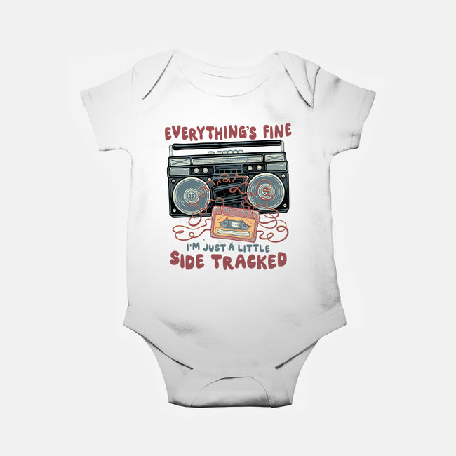 Just A Little Side Tracked-Baby-Basic-Onesie-glitchygorilla