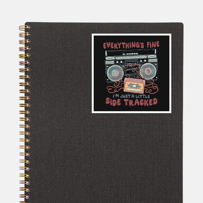 Just A Little Side Tracked-None-Glossy-Sticker-glitchygorilla