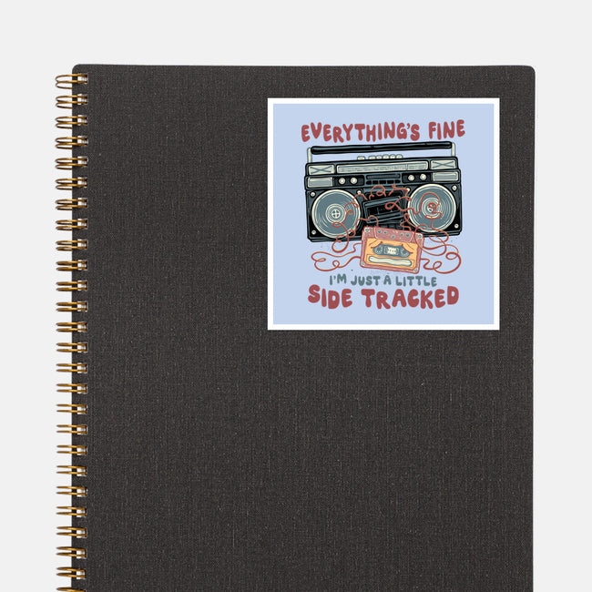 Just A Little Side Tracked-None-Glossy-Sticker-glitchygorilla