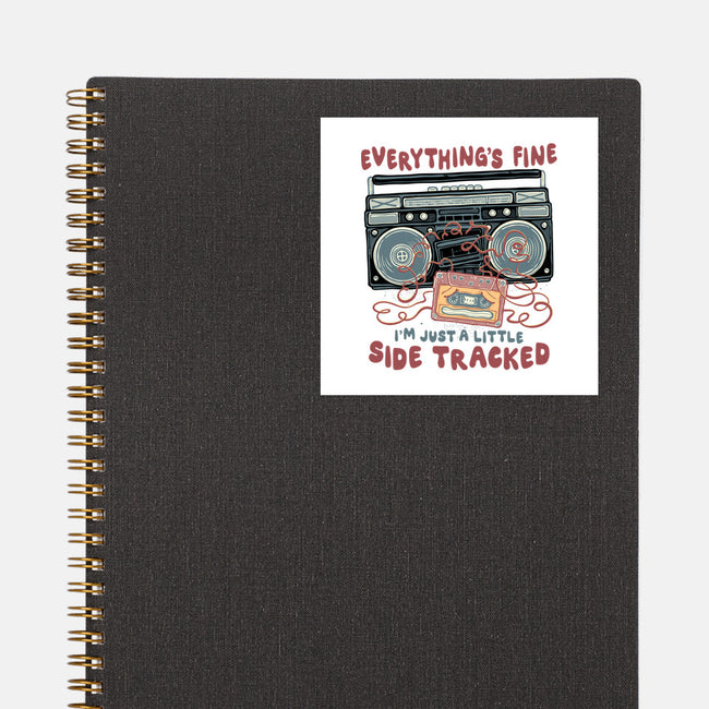 Just A Little Side Tracked-None-Glossy-Sticker-glitchygorilla