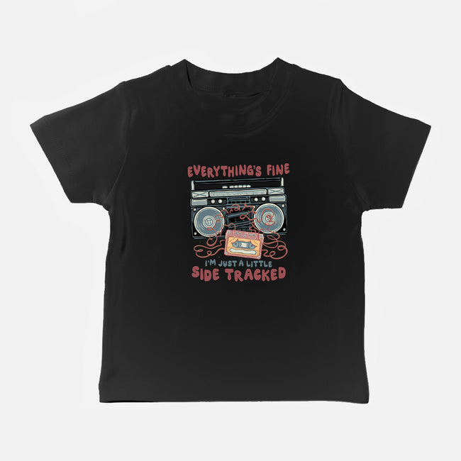 Just A Little Side Tracked-Baby-Basic-Tee-glitchygorilla