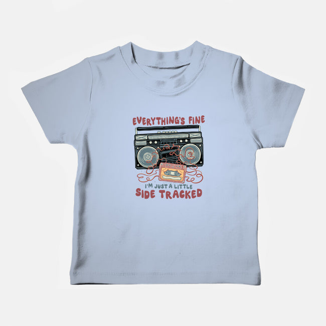 Just A Little Side Tracked-Baby-Basic-Tee-glitchygorilla