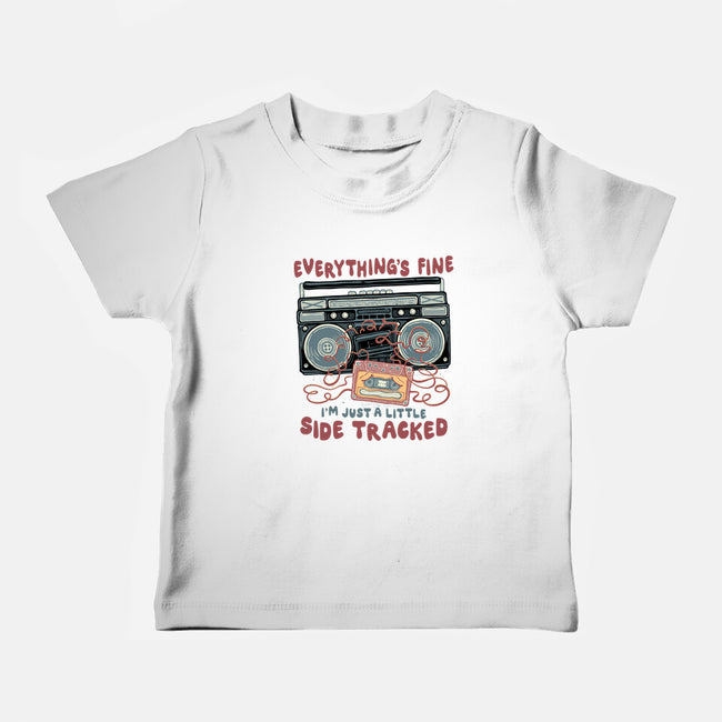 Just A Little Side Tracked-Baby-Basic-Tee-glitchygorilla