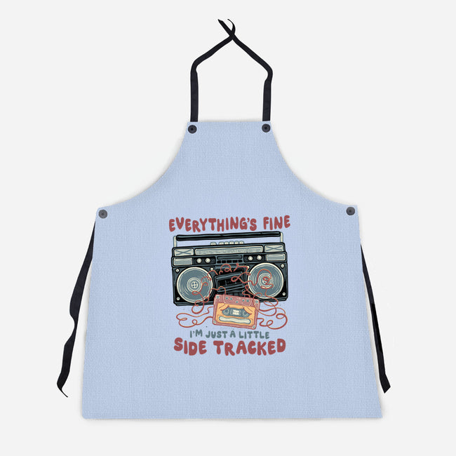Just A Little Side Tracked-Unisex-Kitchen-Apron-glitchygorilla