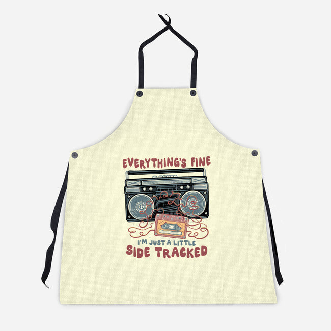 Just A Little Side Tracked-Unisex-Kitchen-Apron-glitchygorilla