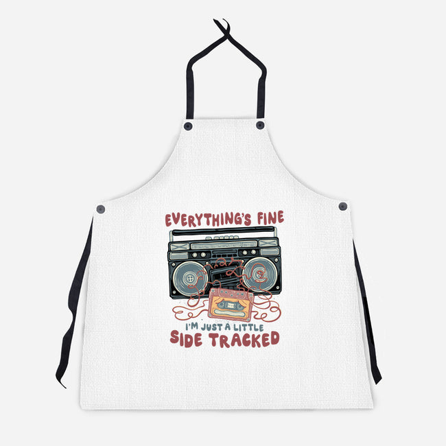 Just A Little Side Tracked-Unisex-Kitchen-Apron-glitchygorilla