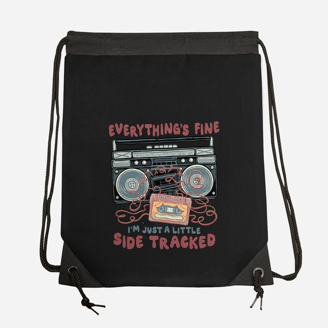 Just A Little Side Tracked-None-Drawstring-Bag-glitchygorilla