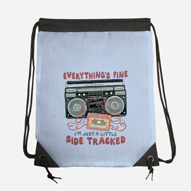 Just A Little Side Tracked-None-Drawstring-Bag-glitchygorilla