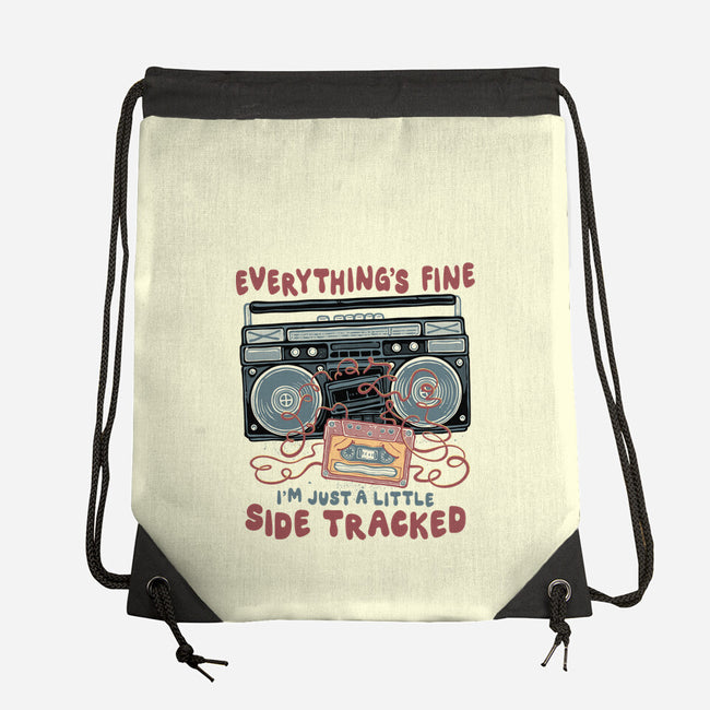 Just A Little Side Tracked-None-Drawstring-Bag-glitchygorilla