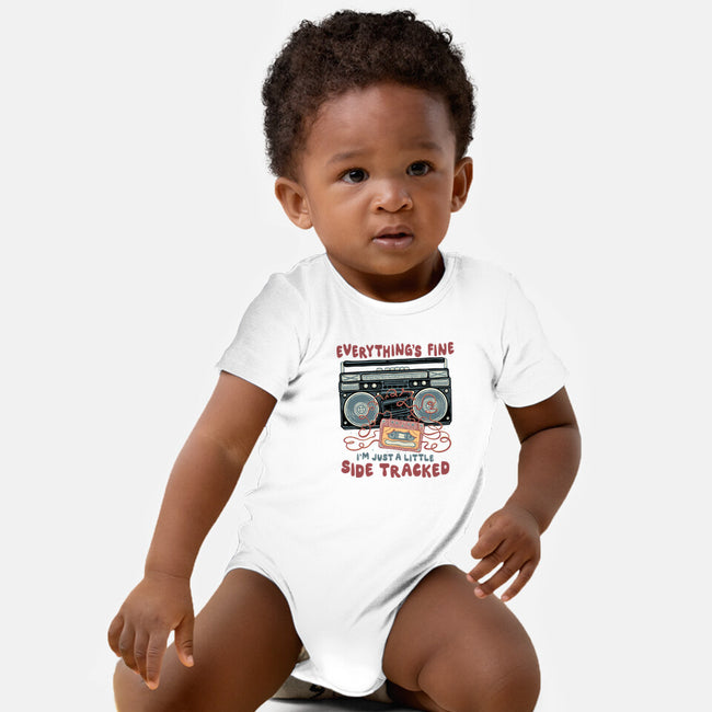 Just A Little Side Tracked-Baby-Basic-Onesie-glitchygorilla