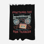 Just A Little Side Tracked-None-Polyester-Shower Curtain-glitchygorilla