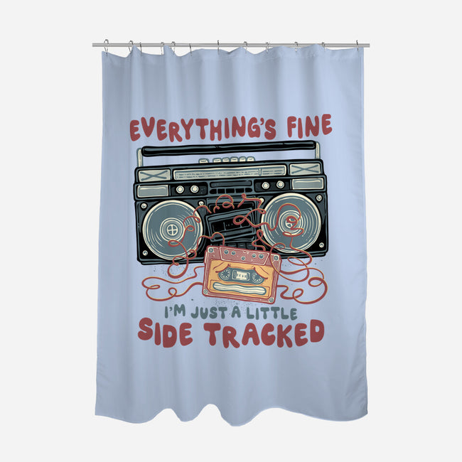 Just A Little Side Tracked-None-Polyester-Shower Curtain-glitchygorilla