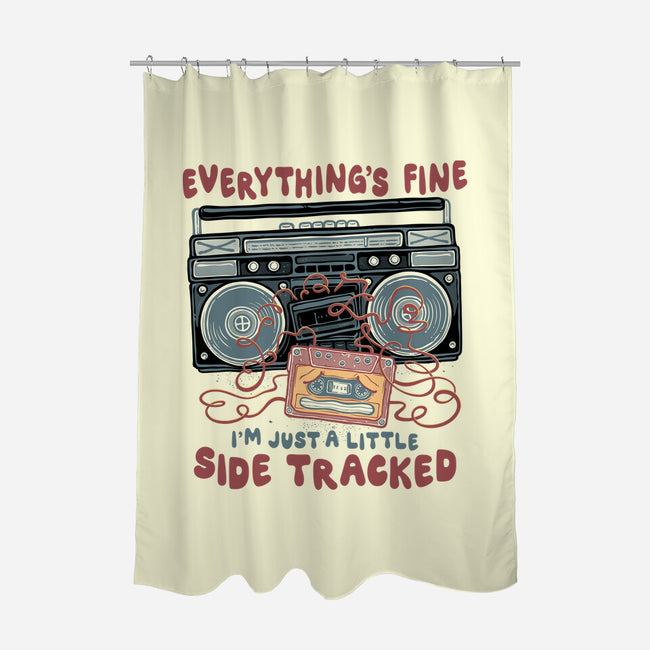 Just A Little Side Tracked-None-Polyester-Shower Curtain-glitchygorilla