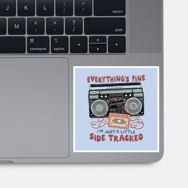 Just A Little Side Tracked-None-Glossy-Sticker-glitchygorilla